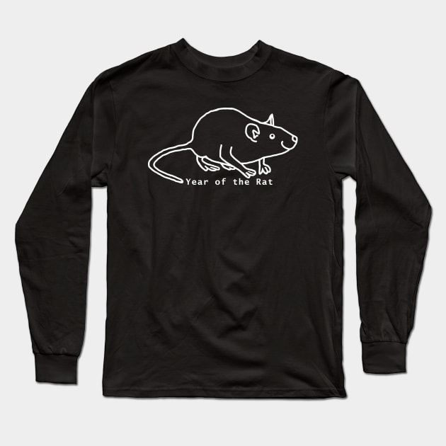 Ghost Rat of the Year Long Sleeve T-Shirt by ellenhenryart